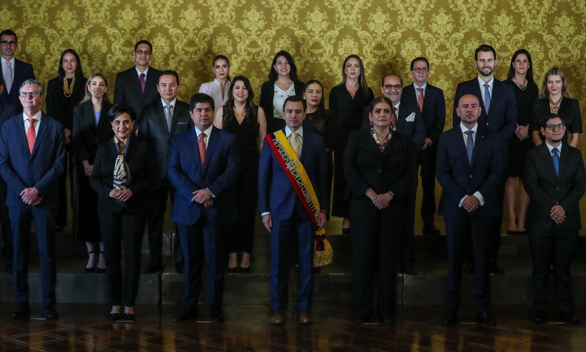 Foto oficial Presidente de Ecuador y ministros