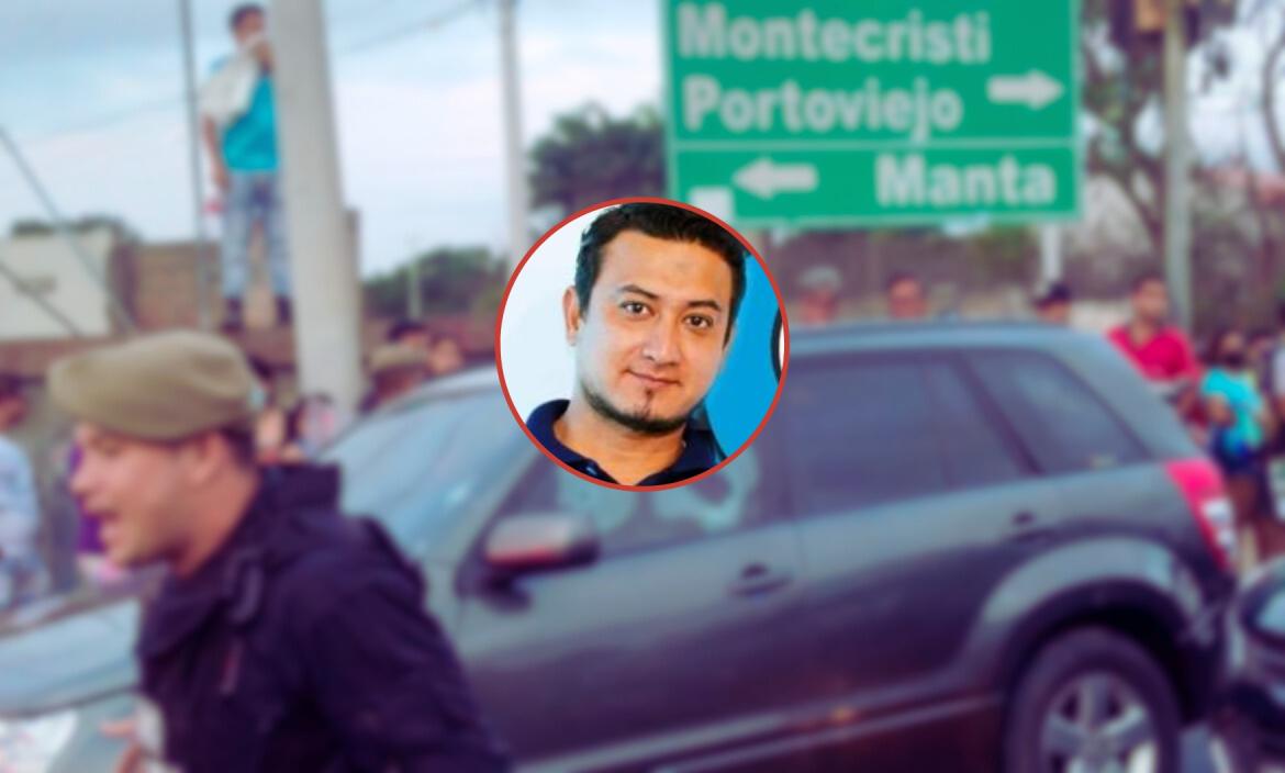Gerardo Delgado, periodista de Manta, fue asesinado cuando se movilizaba en su vehículo.