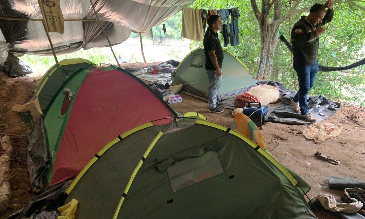 En Catamayo había hasta un campamento para la minería ilegal.