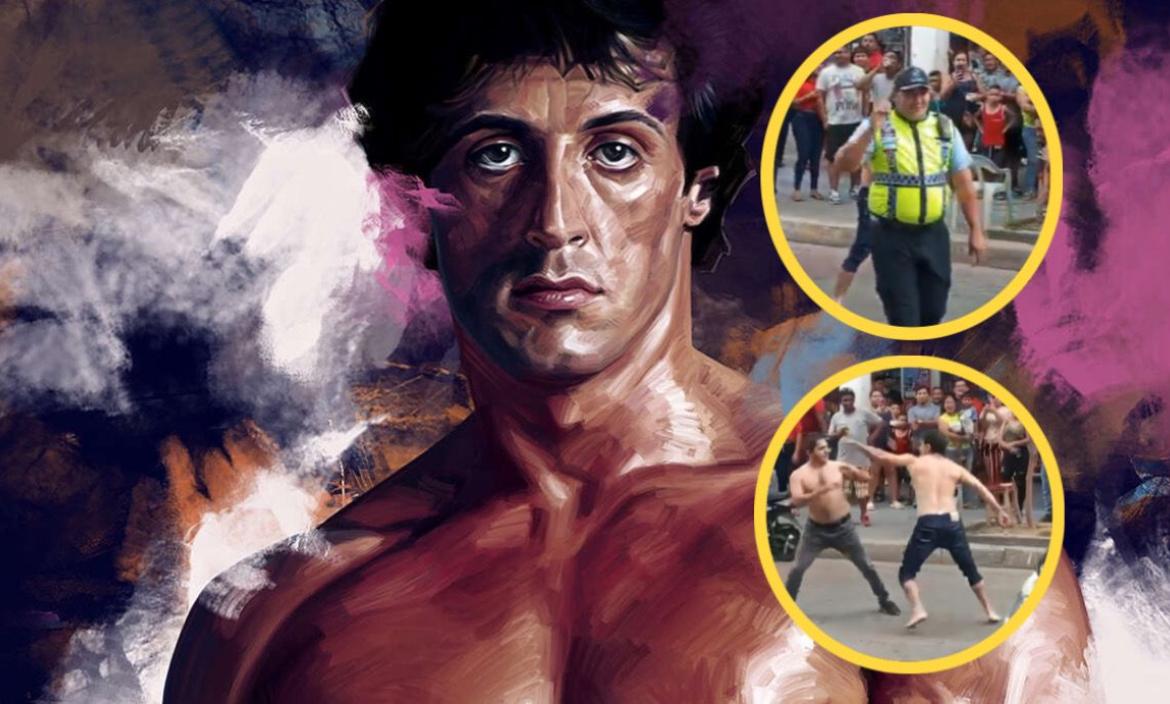 El tema de la película Rocky sonaba mientras ocurría la pelea.