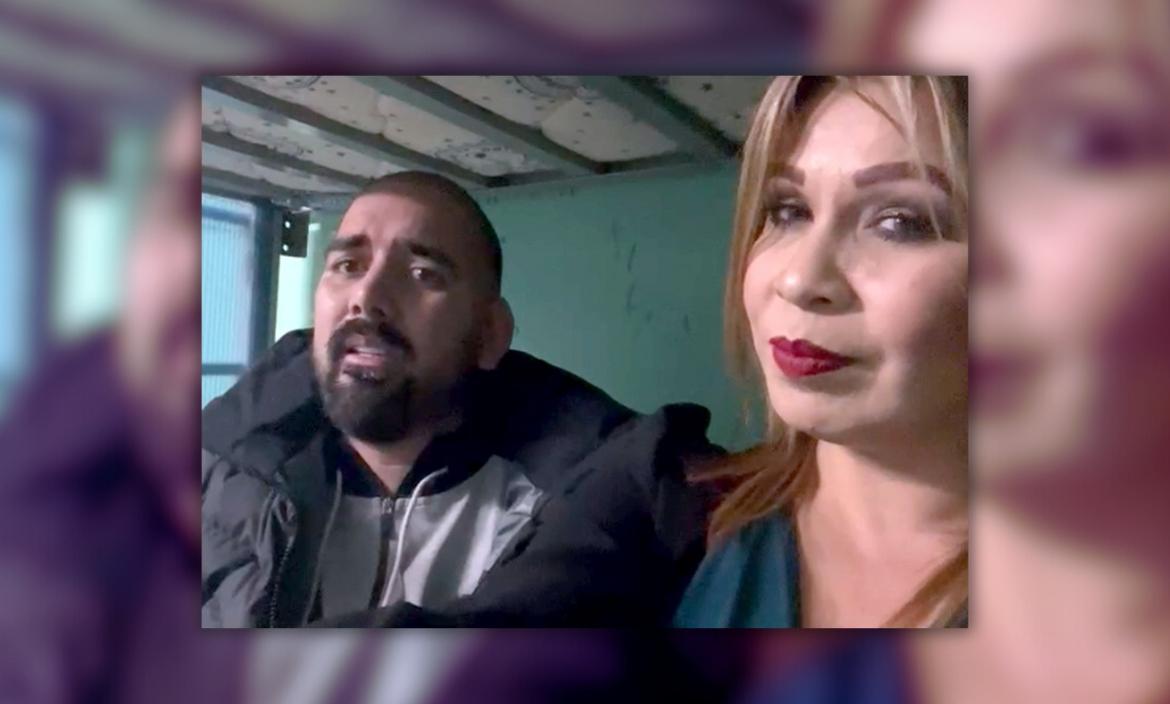 Esta es una captura del vídeo en el que Leandro Norero aparece junto a Claudia Garzón, en 2022.