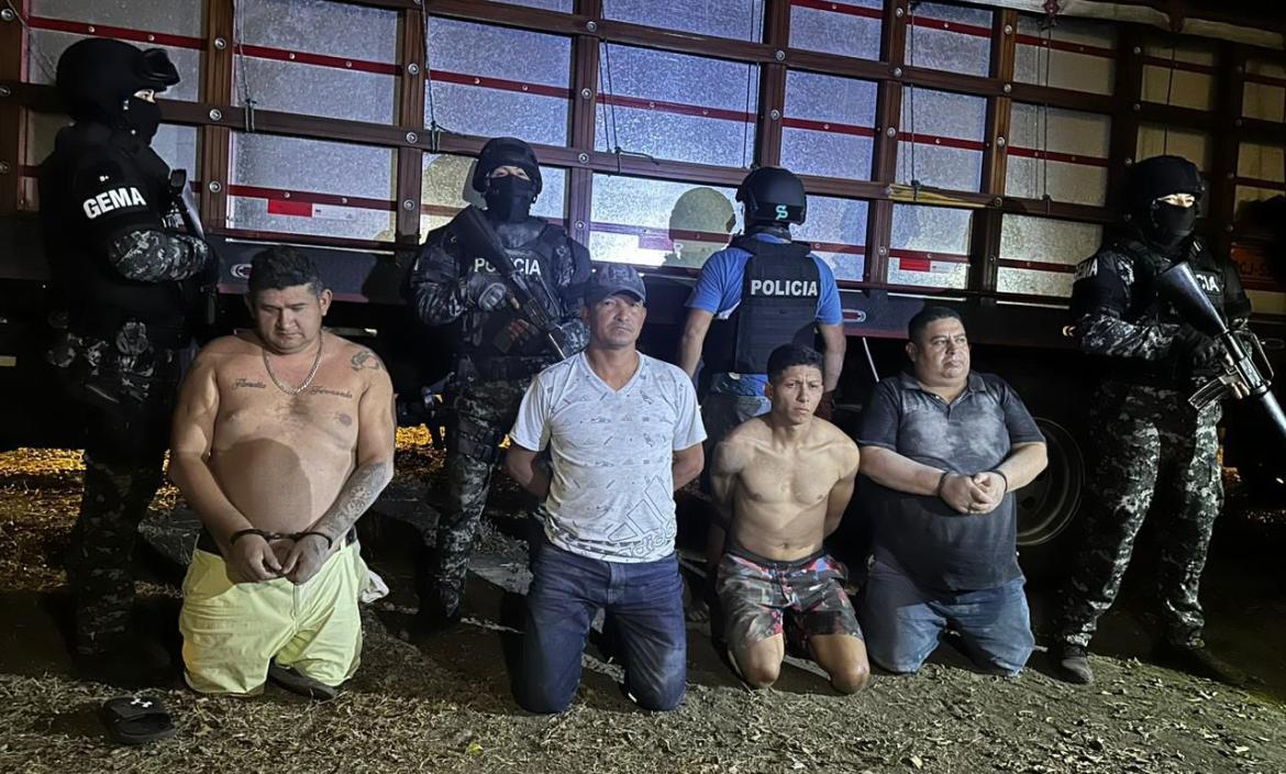Los detenidos en Manabí, señalados por integrar el GDO Los Lobos.