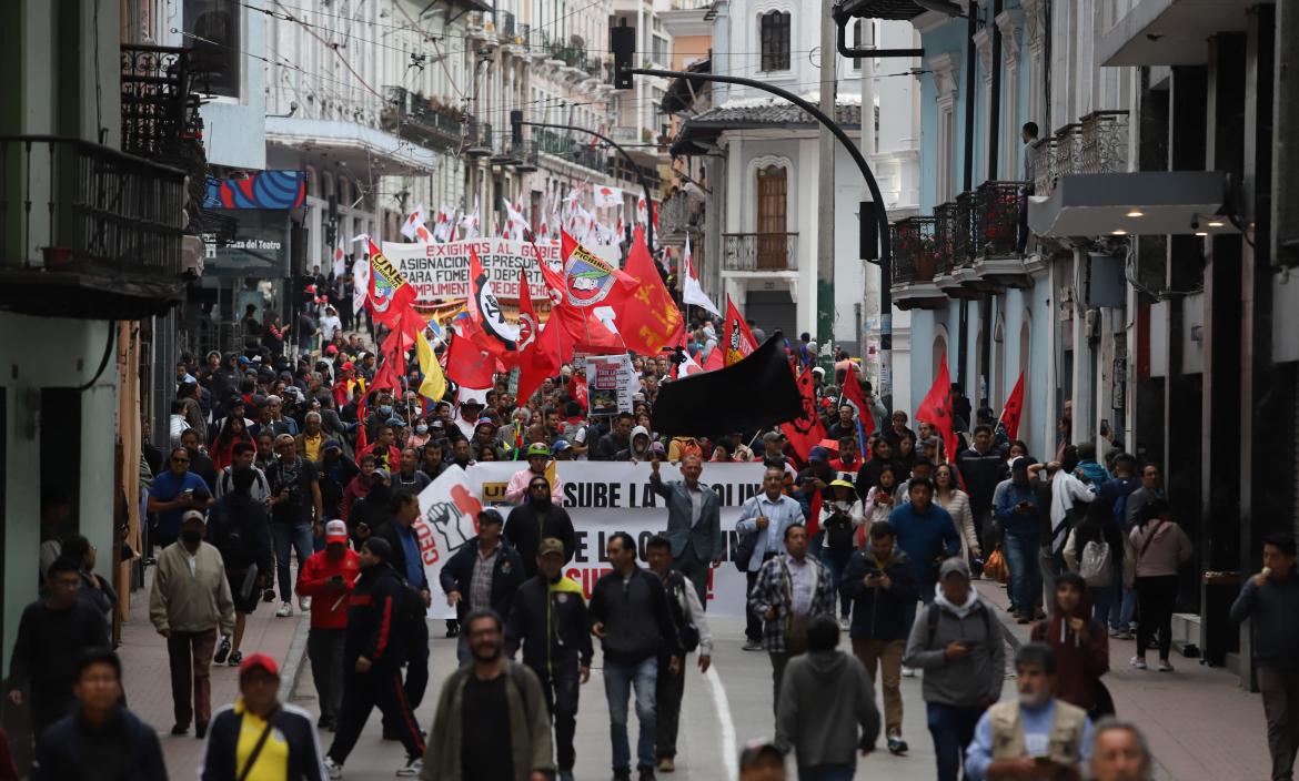 La movilización en Quito avanza por las principales avenidas.