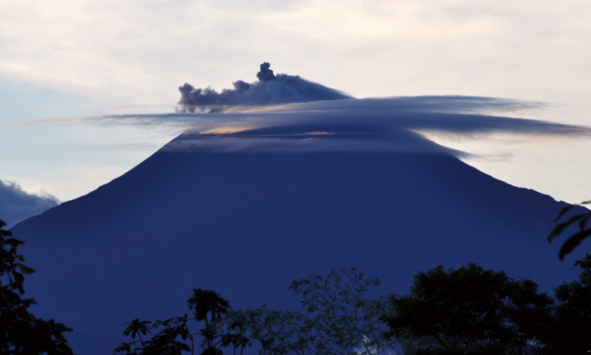 El volcán Sangay, ubicado en Morona Santiago.