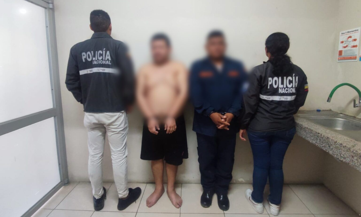 Dos presuntos extorsionadores fueron detenidos por la Policía.