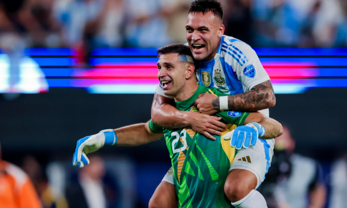 Lautaro y Emiliano Martínez, figuras de la final de Copa América.