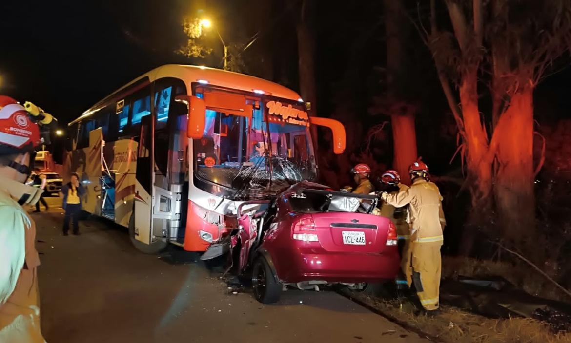 accidente en vía Cuenca-Loja