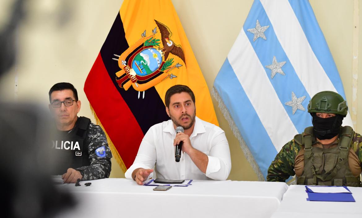 El Gobernador del Guayas dio una rueda de prensa este 23 de julio.