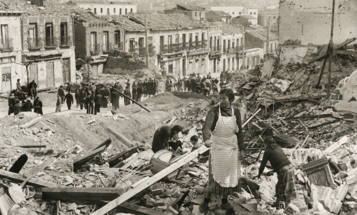 La guerra civil española se desarrolló durante casi tres años.