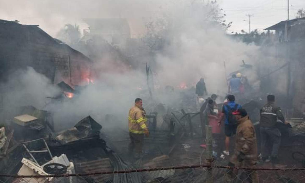 incendio en San Cristóbal