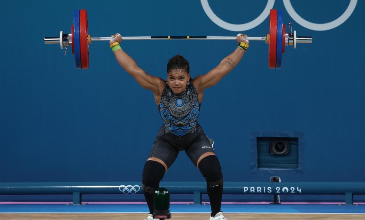 Angie Palacios en su participación de París 2024.