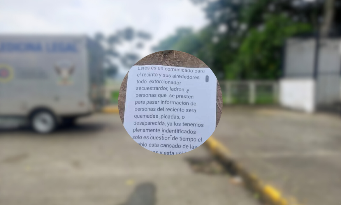 En El Empalme, se hallaron tres cadáveres y un aviso en panfleto.