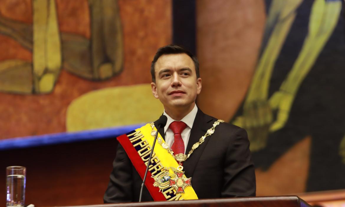 El presidente ecuatoriano Daniel Noboa.