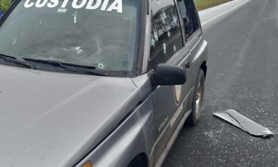 Los guardias se movilizaban en este vehículo.