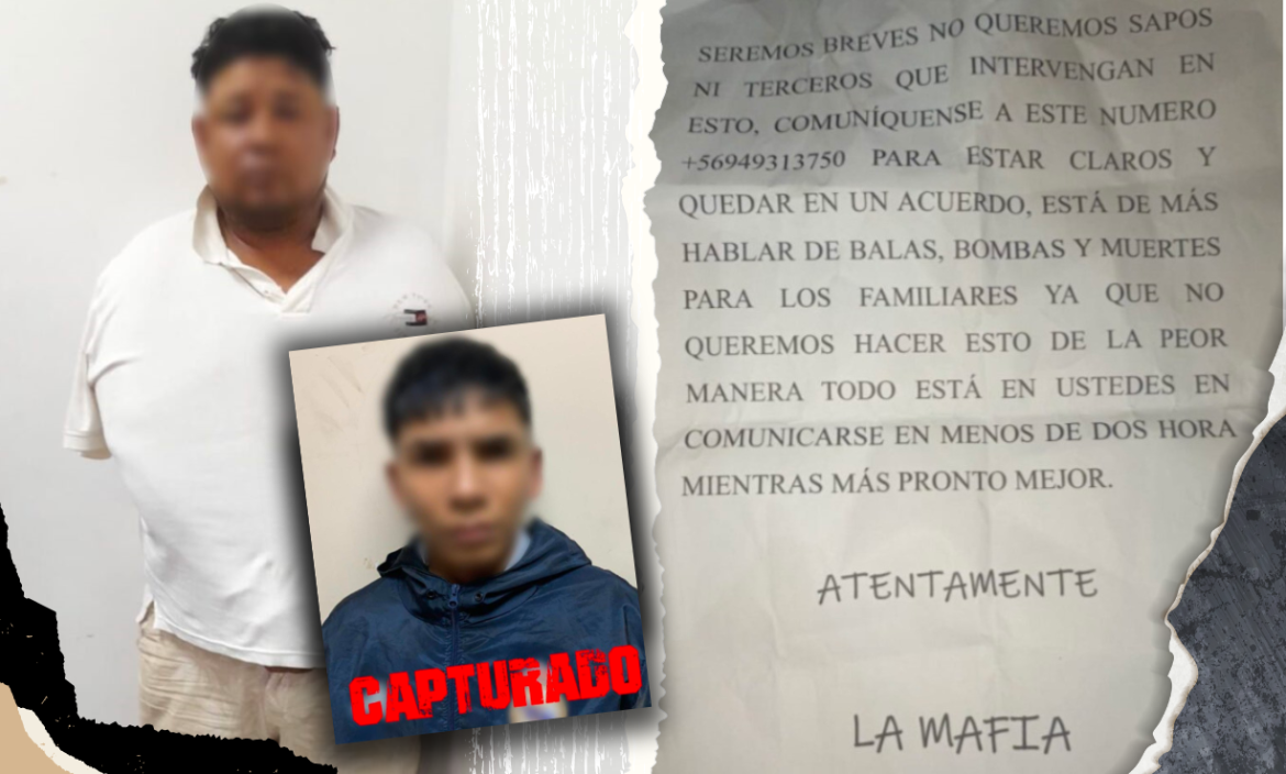 Extorsionador detenido y miembro de Los Fatales capturado