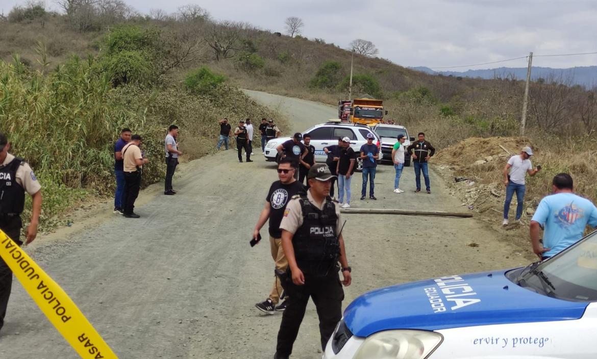 Autoridades policiales realizaron labores de búsqueda en el cantón manabita.