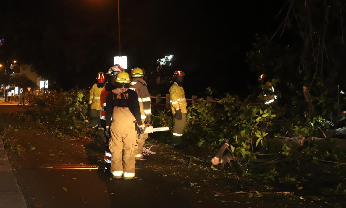 Miembros del Cuerpo de Bomberos llegaron a socorrer la emergencia.