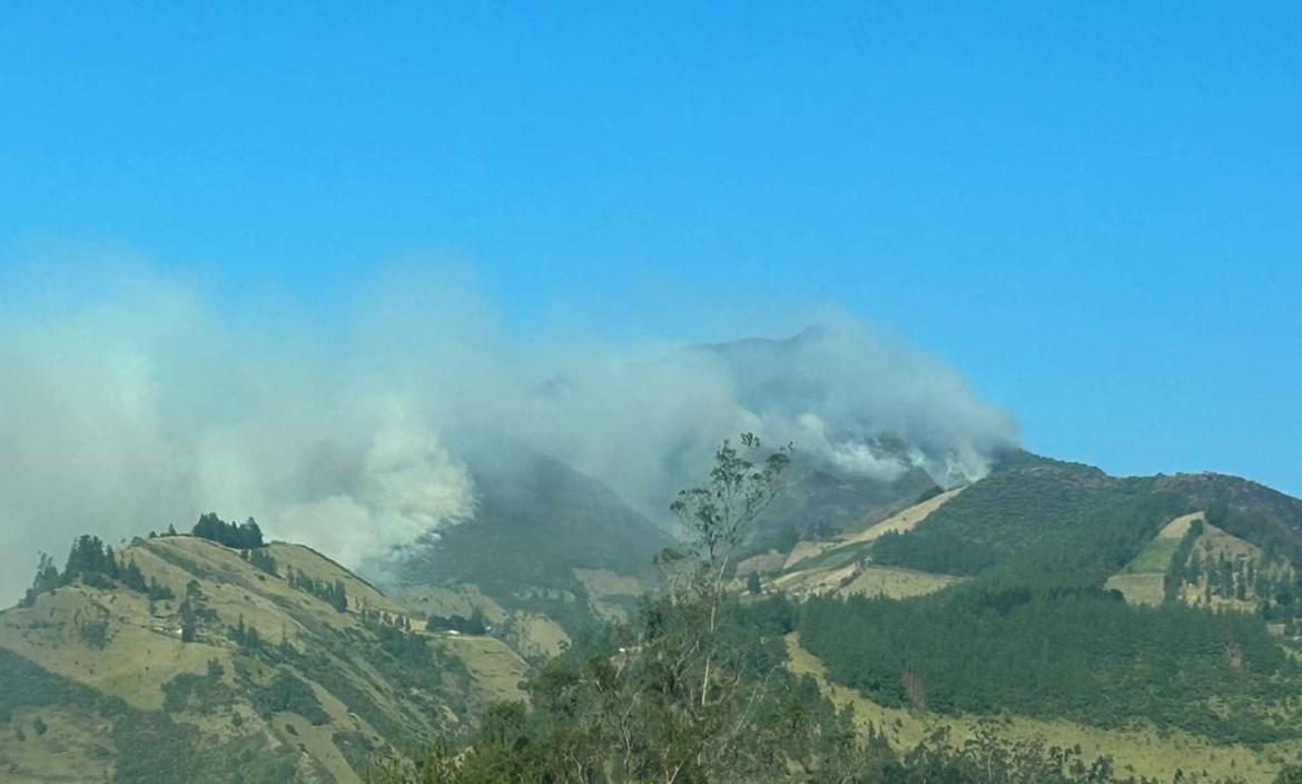 Incendios forestales afectan Sigchos estos días.