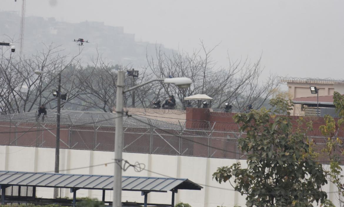 En este lugar, en La Roca, explotó un dron.