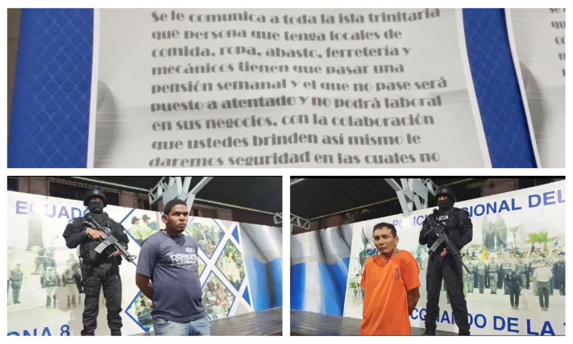 Detenidos por extorsiones en la Isla Trinitaria