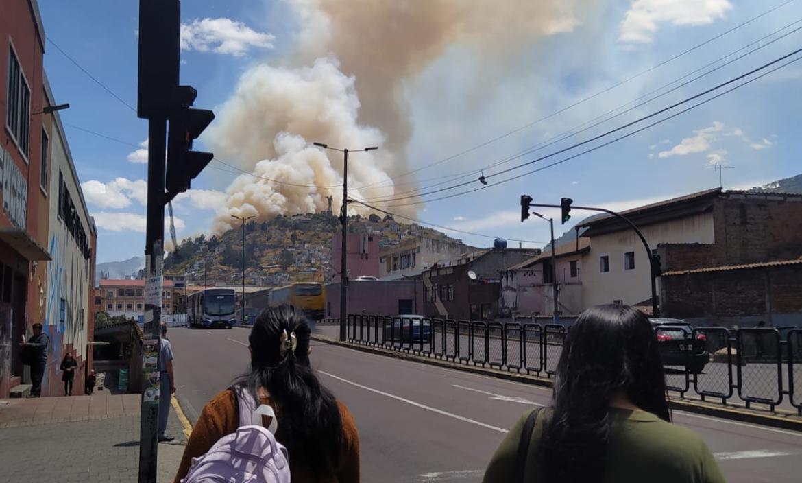 Incendio en El Panecillo