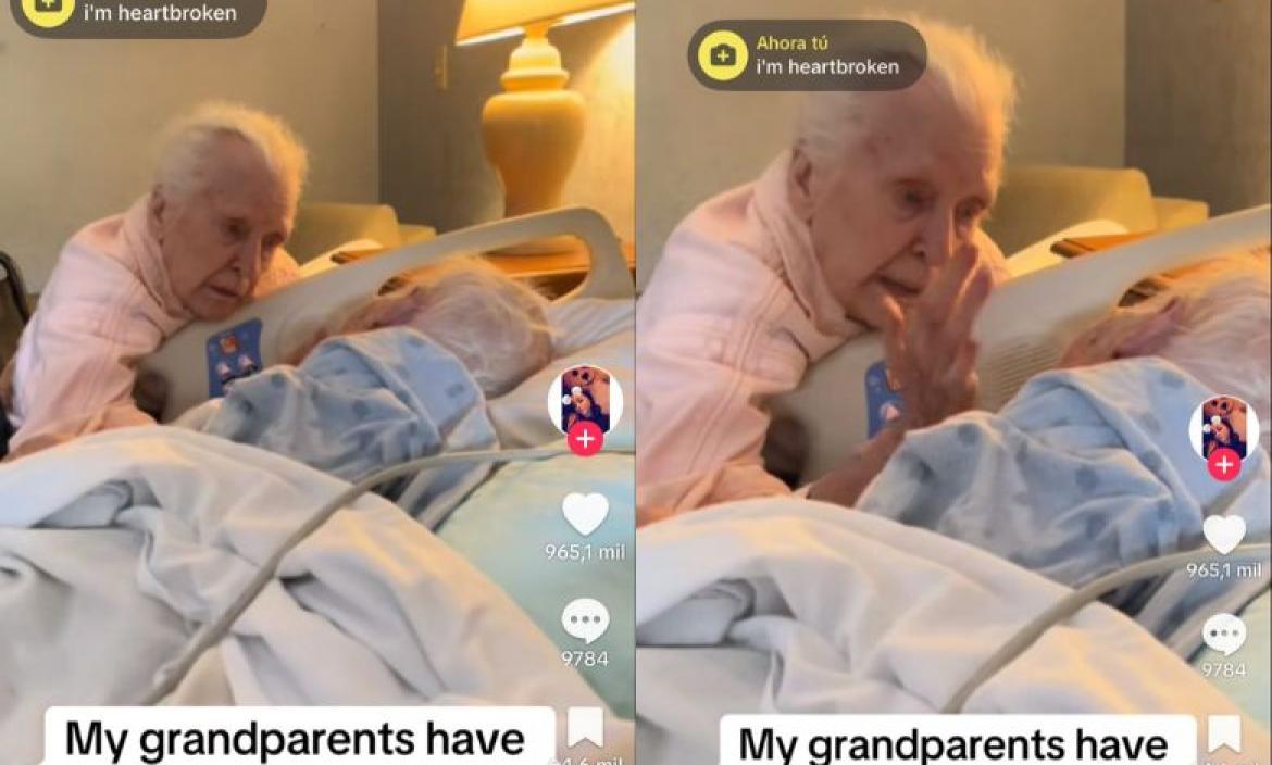 Abuelos se despiden en Tik Tok