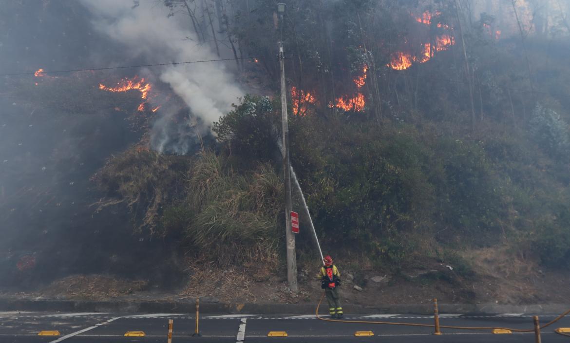 Incendio forestal Quito