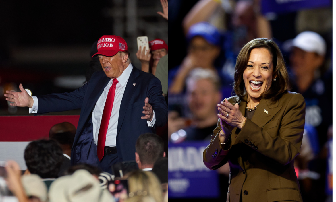 Donald Trump y Kamala Harris, candidatos a la presidencia de Estados Unidos.