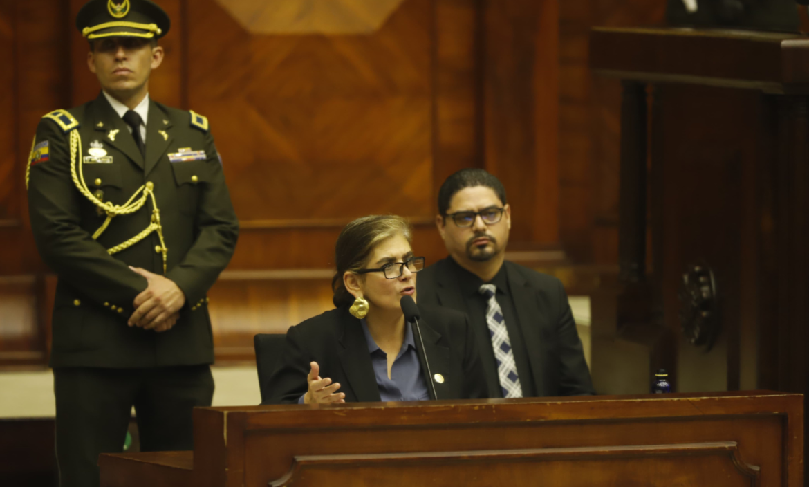 Mónica Palencia, ministra del Interior.