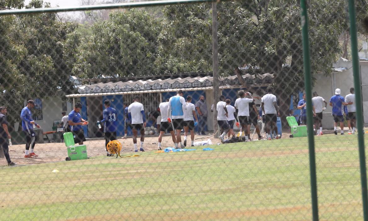 El entrenamiento de Emelec, este 30 de octubre.