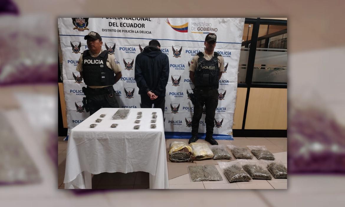 Sospechoso detenido con marihuana en Quito