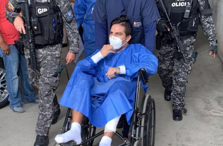 Daniel Salcedo permaneció un mes hospitalizado en Guayaquil, luego fue llevado a la cárcel de Quito.