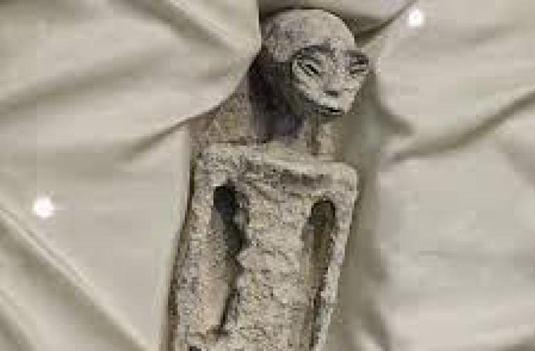 La supuestas momias de Nazca son hechas de goma y elementos vegetales.