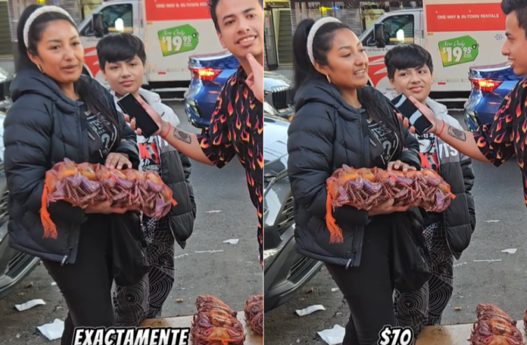La ecuatoriana se hizo viral por vender cangrejos en Nueva York.