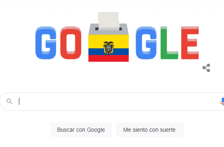El 'doodle' que Google le dedica a Ecuador.