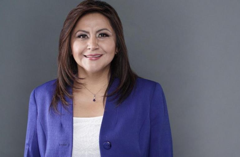 Ximena Peña, candidata presidencial, ejerció su derecho al voto.