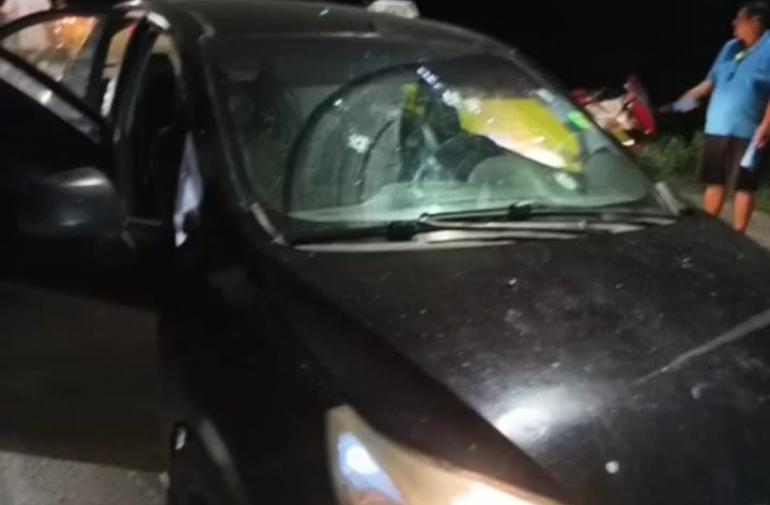 chofer de un auto negro fue baleado en Anconcito