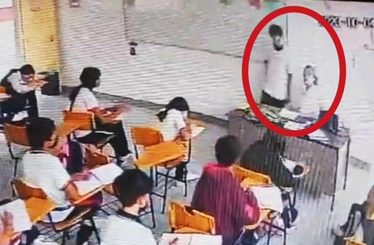 Profesora fue atacada por su alumno.
