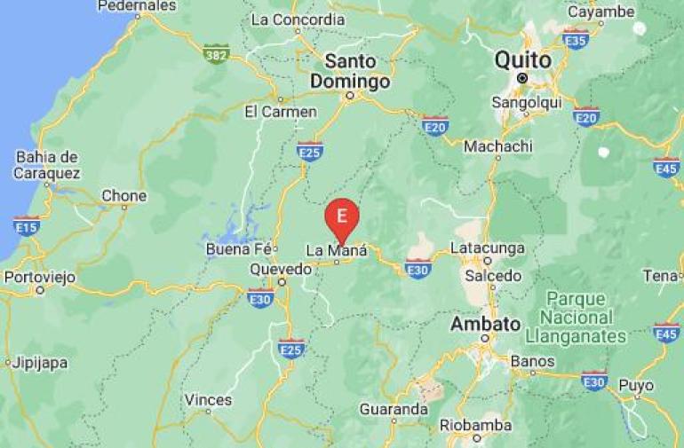 El sismo ocurrió en La Maná, provincia de Cotopaxi.