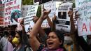 Manifestación en India por violación a una joven de 14 años.