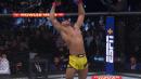 Morales celebró eufórico su primera victoria oficial en UFC