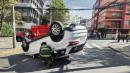 Siniestro de tránsito en las calles Italia y Vancouver.