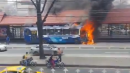 Un bus de la Metrovía se incendió en el sur porteño.