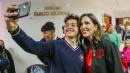 La ministra estuvo invitada a un evento de un colegio.