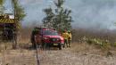 Personal de Bomberos trabajó la tarde de este 25 de septiembre para apagar las llamas.