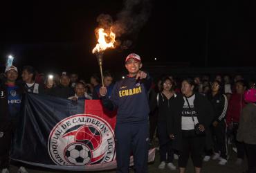 Juegos interparroquiales, antorcha, Calderón, sede, fiesta