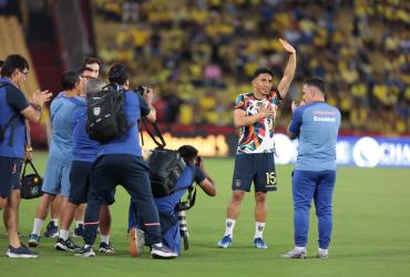 Ángel Mena en su despedida de la Tricolor.