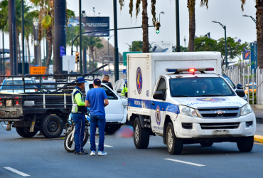 Accidente de tránsito en la avenida de Las Américas.