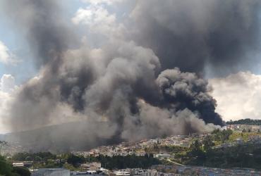 incendio en la Loma de Puengasí