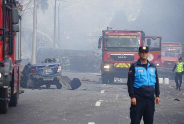 Trágico accidente de tránsito en la av. Simón Bolívar, en Quito.